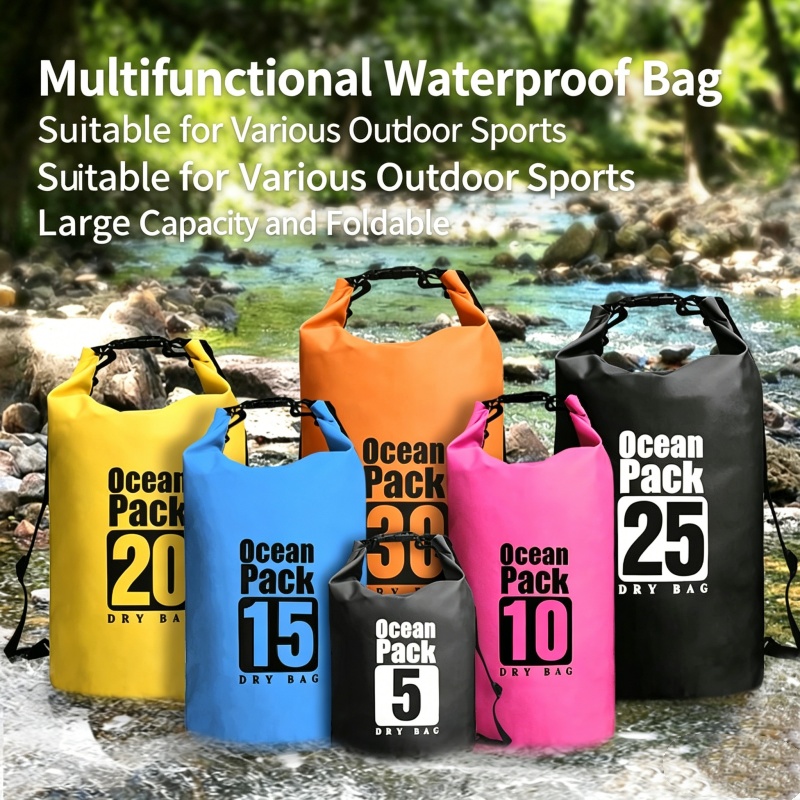 Fishing Kayak Storage Bag - Sac étanche pour la natation 5L/10L/20L/30L,